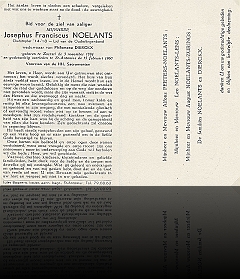 doodsprentje Josephus Noelants
